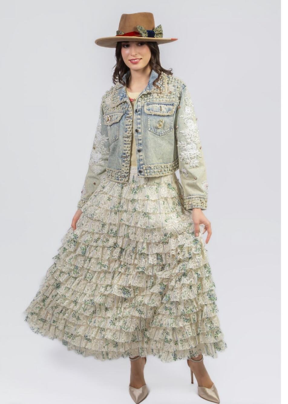 Minime Paris ETHEREAL GARDEN RUFFLE SKIRT